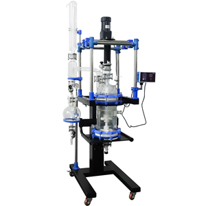 Réacteur en verre à double enveloppe organique de 5L à 200L pour opérations de distillation et d'extraction à l'échelle pilote - Product Image 1