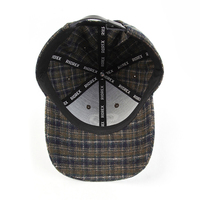 Casquette de baseball à carreaux Offre Spéciale avec chapeau de sport lavé par lettre de chenille de style sportif à bord incurvé