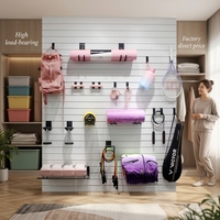 Crochets de rangement robustes sur mesure ODM pour outils de garage, charge 25 kg, pour échelles et outils électriques d'atelier, crochets doubles en fer et PVC pour panneaux rainurés