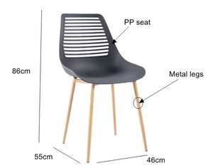 Chaise Ergonomique en Plastique de Designer Nordique, Vente en Gros Usine, Mobilier Domestique pour Cuisine, Salon, Chambre à Coucher, Salle à Manger - Product Image 3