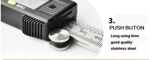 Calibrador Digital de Aço Inoxidável 6\" 150mm com Precisão de +/-0.02mm e Resolução de 0.01mm 200MM 300MM - Product Image 4