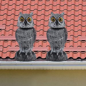 360 graden draaibare kop plastic tuin vogelschrikken dierenafschrikmiddel beweegbare vogelschrikken kraai simulatie uil - Product Image 5