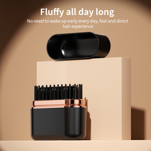 Dual-Use Mini <b>Wireless</b> Electric Hair Brush New Portable Lazy Roll <b>Straightener</b> with Heating Charging Brush Straight Hair Comb - Product Image 3