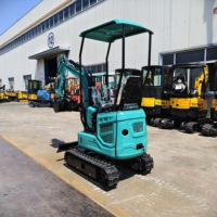 Mini-excavatrice compacte de 1200 kg avec auvent simple, équipement de terrassement pour jardin