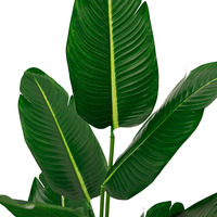 Vente en gros de plantes artificielles en plastique pour jardin ornemental tropical : bananier et oiseau de paradis
