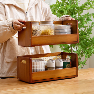 <b>Desktop</b> storage rack for water cups, mugs, and coffee cups; multi-tiered <b>shelf</b> for household kitchen condiments. - Product Image 1