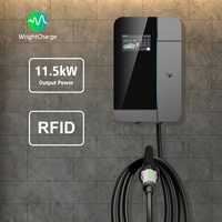 Estación de Carga para Vehículos Eléctricos, 11KW, Monofásica, Tipo 2, Inteligente, con WiFi, Certificación CE y TUV, Compatible con RFID y OCPP, Control por Aplicación, WrightCharge