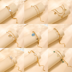 Pulsera de <span class=keywords><strong>Eslabones</strong></span> Cuadrados Entrelazados de Acero Inoxidable Antideslustre al por Mayor para Mujer, Joyería de Lujo Estilo INS en Stock - Product Image 3