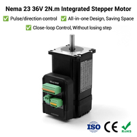 Motor paso a paso híbrido Nema 23 de 36V y 2N.m integrado con control de bucle cerrado y codificador de 1000ppr para AGV, robot industrial, CNC