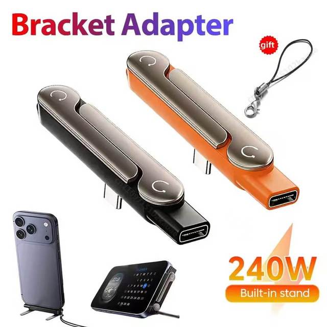 Type-C Phone Charging Bracket Adapter 240W 5A Fast Charging Nylon Foldable Holder