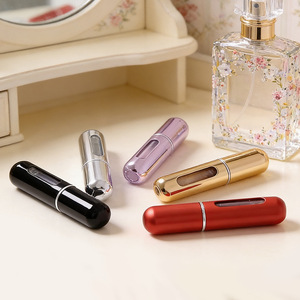 5ml perfume bottle, refillable <b>spray</b> bottle with bottom-filling self-pump, reusable and rechargeable cosmetic sample bottle. - Product Image 1