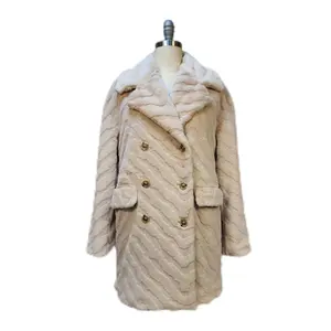 2024 New Products Faux Mink Fur Coat For Ladies Fashion Windproof Elegant Fur Coat Faux Mink Fur Coat For Ladies