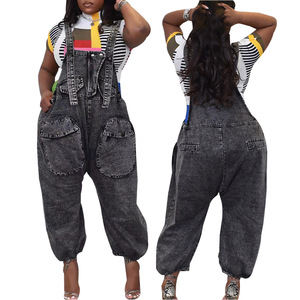 Nouvelle collection TKS 2026 : Combinaison en jean polyvalente pour femme, coupe large, avec bretelles, style salopette tendance - Product Image 1
