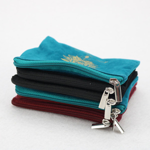 Custom logo Printed Velvet Pouch Bag Jewelry Packaging for Ladies Cosmetic Bag <b>Small</b> Makeup Pouch Velvet Zipper Bag - Product Image 6