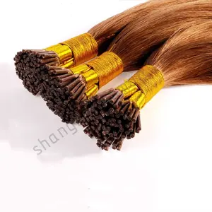 अच्छी गुणवत्ता वाले भारतीय बाल एक्सटेंशन डबल ड्रा I टिप्स एक्सटेंशन मानव बाल भूरे रंग केराटिन यू टिप्स मानव बाल एक्सटेंशन