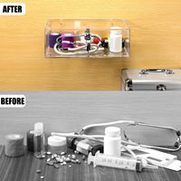 Vitrine Murale ou de Bureau en Acrylique Transparent Moderne et Écologique pour Objets de Collection – Organiseur Réfrigérateur en Acrylique