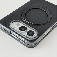 Cuir de luxe ultra-fin 360 °   Étui de téléphone magnétique sans fil avec charnière, protection intégrale anti-chute pour iPhone Duo