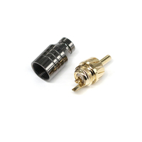 Conectores RCA Macho Chapados en Oro, Conectores de Audio de Alta Gama, Conector RCA de Cobre Chapado en Oro, Adaptador de Cable de Audio Macho para Soldadura