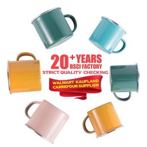 Valentines Promotional Gifts Logo Printed Coloured Camp Customized Coffee <strong>Enamel</strong> <strong>Mugs</strong> - Product Image 2