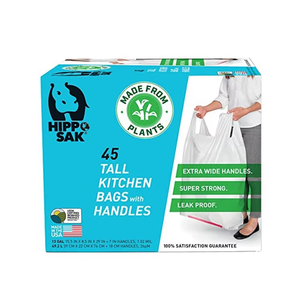 Tremendous Quality Terrific Cost Trash Liners Hippo Sak Compostable Leak Resistant Biodegradable <b>Plastic</b> Garbage Bags - Product Image 1