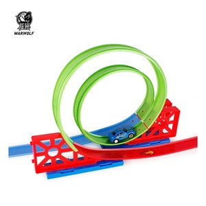 Divertido DIY assemblys atrás de curva ranura coche de juguete pista para los niños - Product Image 3