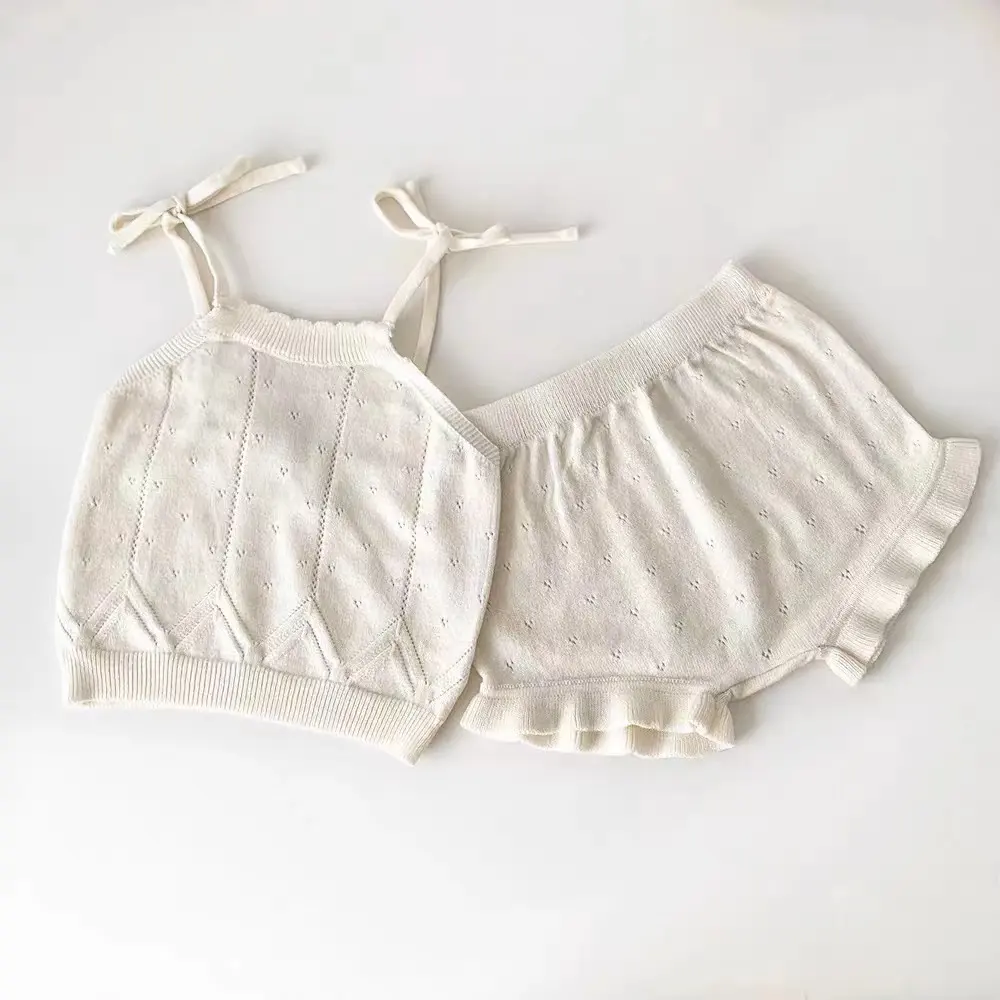 Custom Oem & Odm Hot Sale Meisjes Kleding Set Baby Pak Meisjes Zomer Mode Ademend Hemd Meisje Peuter Baby Trui Set