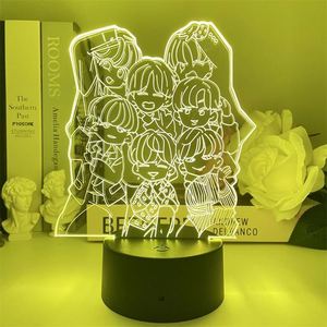 Veilleuse USB en acrylique avec logo photo du groupe BTS Bangtan Boys, merchandising pour fans, impression sérigraphiée colorée, support sur pied, Kpop - Product Image 3