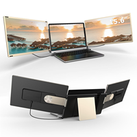 2025 moniteurs pliables S6 15.6 "1080P FHD double écran Extender Compatible Mac/Windows ordinateur portable séparateur d'écran Ultra-Portable