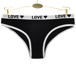 يون منغ ني جنسي الملابس الداخلية الحب القلب بيكيني مطبوع لينة القطن سراويل سيدات - Product Image 6