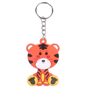 Diverse Animal Shapes PVC <b>Key</b> Chains Personal Custom 3D Logo Durable Eco-Friendly UV Printing Party Favor Souvenir Rubber - Product Image 6