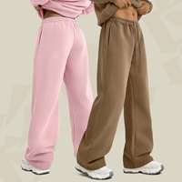 Pantalon de survêtement droit KITE pour homme, hiver, épais, style urbain chic, doublé polaire, taille haute, cordon de serrage interne, avec étiquette volante