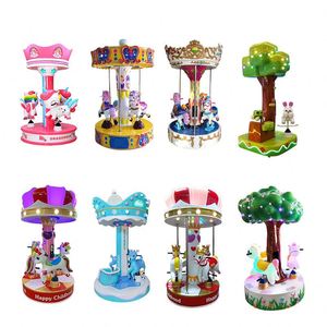 Kids Soft Play Indoor Carousel Electric <b>Mini</b> Ride Playground Equipment Spin Motorized White Horse Trojan Horse - Product Image 5