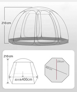 Abri de pêche sur glace en dôme transparent, tente bulle imperméable et coupe-vent en PVC, avec armature droite stable pour la pêche en extérieur - Product Image 4