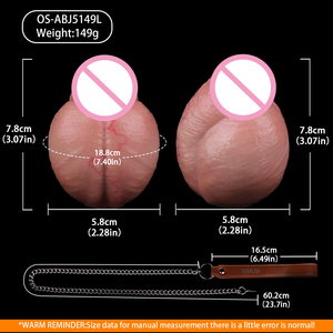 Dildo en silicone liquide en forme d'œuf, plug anal avec chaîne de traction en acier inoxydable, masseur de prostate, stimulation vaginale pour femmes et hommes - Product Image 6