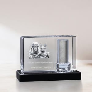 Сияющая урна для кремации домашних животных k9 crystal craft custom pet Purn 3d лазерный кристалл куб для хрустальных домашних животных памятники - Product Image 3