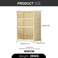 Boîte de rangement pour chaussures pliable, organisateur de chaussures en plastique empilable avec portes magnétiques transparentes, grande capacité, gain de place, armoire à chaussures