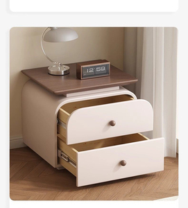 Table de chevet moderne <span class=keywords><strong>en</strong></span> bois écologique avec 2/3 tiroirs - Meuble de <span class=keywords><strong>chambre</strong></span> intelligent, durable et réglable pour hôtels - Product Image 2