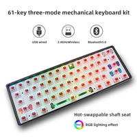 Kit Keyboard Gaming Nirkabel 60% RGB OEM, Kit Keyboard Mekanik DIY Hot Swap