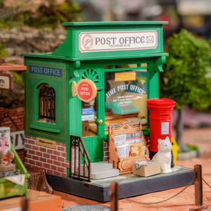 Robotime Rolife Perfect Gift DIY Miniature House DS037 Century <strong>Post</strong> <strong>Office</strong> Model Kit 3D Wooden Puzzles - Product Image 2