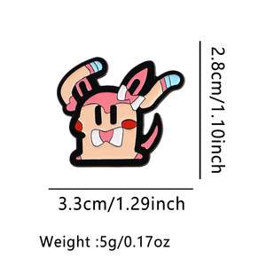 Broche en alliage de zinc plaqué, motif monstre elfe de dessin animé, badges imprimés en relief, épingles en émail créatives Gengar, pour sacs mignons - Product Image 6