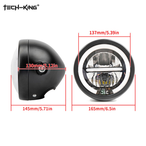 TECH-KING Electric Bicycle Motorcycle Headlights Retro Modification <strong>LED</strong> 6.5inch 12V-48V Daytime Running Aperture Headlights - Product Image 6
