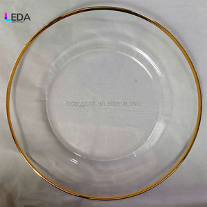 จานรองแก้วทรงกลม LEDA ขอบคริสตัลสำหรับตกแต่ง - Product Image 4