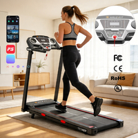 Tapis de marche pliable Bluetooth avec moniteur de fréquence cardiaque et musique, à utiliser sous le bureau, pour la maison