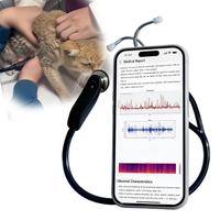 Stéthoscope numérique intelligent Bluetooth AI, appareil de diagnostic vétérinaire, stéthoscope électronique multifonction