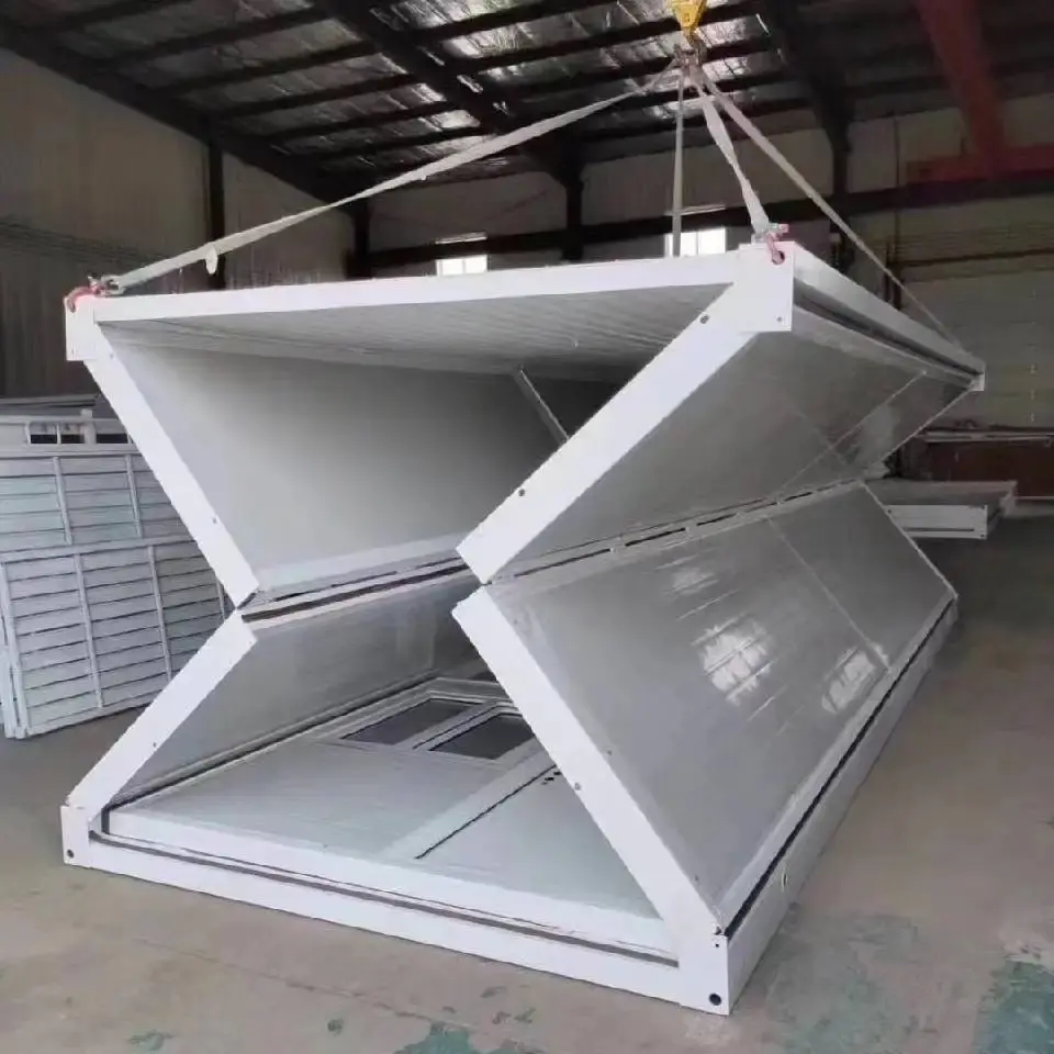 Isolation pliable maison extensible expédition préfabriquée vente pliée maisons préfabriquées bon marché prix de la vie en Chine conteneur pliant