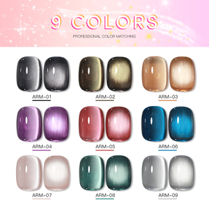 Vernis à ongles magnétique en <span class=keywords><strong>gel</strong></span> œil de chat <span class=keywords><strong>noir</strong></span> 15 ml, style punk, art des ongles, manucure, vernis semi-permanent pour les ongles d'hiver - Product Image 2