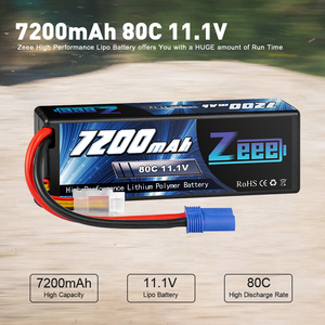 Zeee 11.1V 7200mAh 80C 3S Lipo Batterie avec connecteur EC5 Hardcase Batterie pour RC Car RC Truck <span class=keywords><strong>Traxxas</strong></span> LOSI Associated Racing - Product Image 5