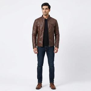 Best Quality Men's Winter Fashion <b>Leather</b> <b>Jacket</b> Slim Fit Casual Style <b>Long</b> XS Size Top Design Fabric Clothing <b>jacket</b> for men - Product Image 1