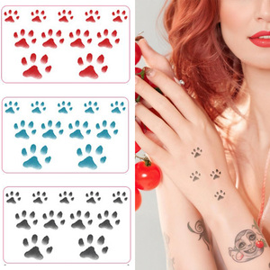 Nuovi Adesivi per Tatuaggi Temporanei a Forma di Zampa di Gatto, Resistenti all'Acqua, Non Riflettenti, con Stampe Carine e Divertenti - Product Image 1