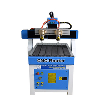 Routeur CNC de bureau 6090 à double broche 2,2 kW refroidi par eau, petite machine CNC 60*90CM